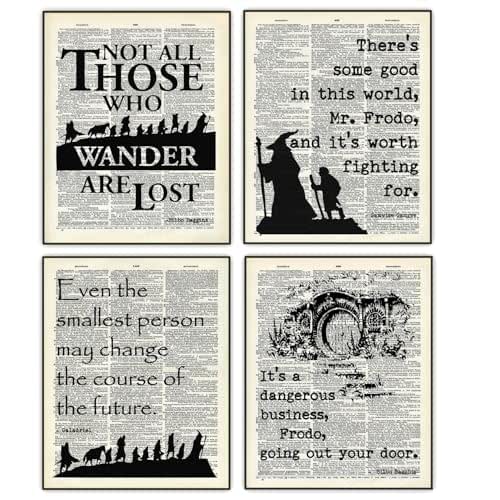 Motivational Canvas Wall Art, LOTR Quotes Wall Decor