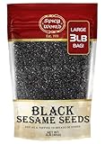 Raw Black Sesame Seeds 3 LB Bag - Natural - By Spicy World