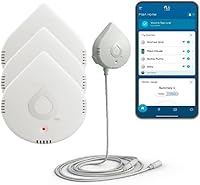 Vista 14 de Moen White Flo Detector de fugas de agua inteligente, alarma con sensor de agua para el hogar, paquete de 3, 920-005