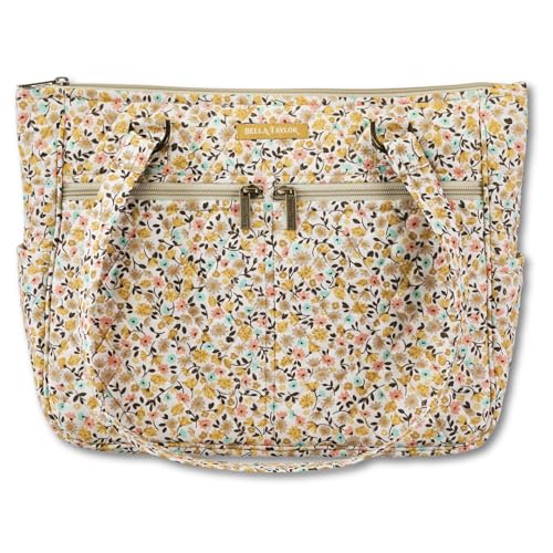 Bella Taylor Everyday Tote, Quilted Shoulder Bag, Prairie Meadow