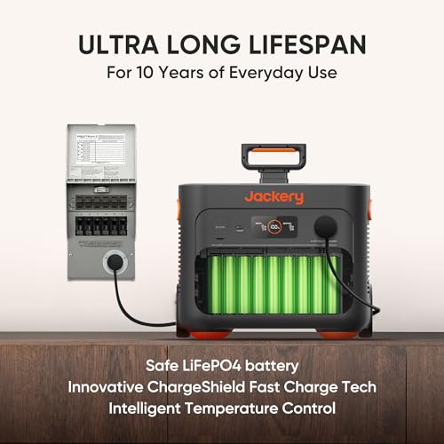 Jackery Explorer 2000 Plus Solar Generator + Manual Transfer Switch, LiFePO4 Battery Home Backup System, up to 12kWh Portable Power Station with Add-on Battery Packs, Expandable for Home Backup - Image 4