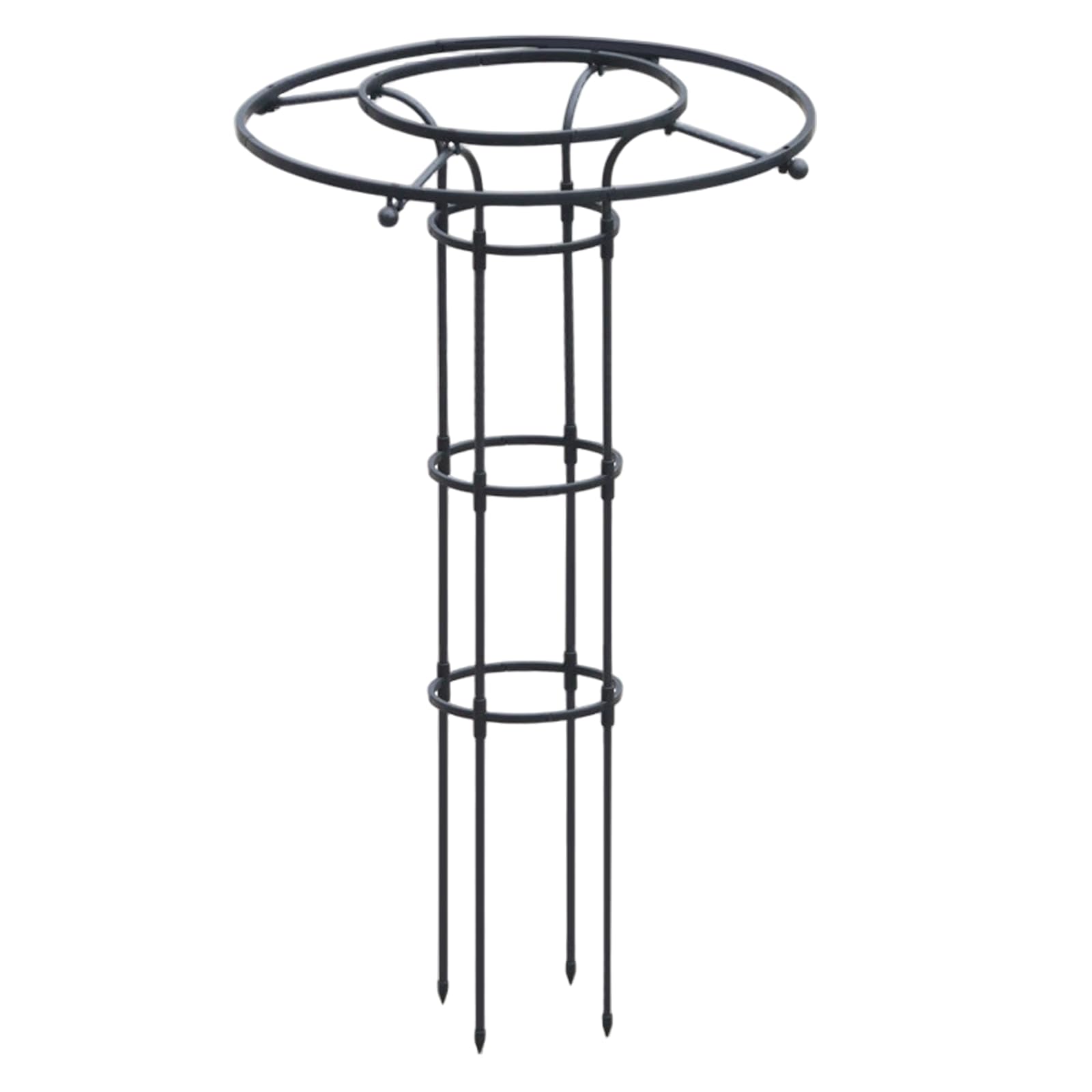 Bemonew Garden Obelisk, 47 Inch Stackable Plant Trellis with Umbrella Design, Metal Flower Trellis Plant Support for Outdoor Potted Vines, Roses, and Vegetables