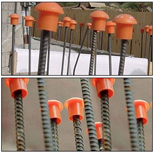 ZOENHOU 60 PCS Rebar Caps, Premium Plastic Mushroom Rebar Safety Caps