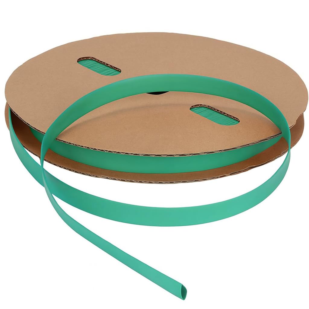 Kable Kontrol Heat Shrink Tubing - 1 Inch - 100' Ft Long, Green Polyolefin - 2:1 Industrial Shrink Tube & Cable Sleeve for Electrical Wire Insulation - Rated for 600 V