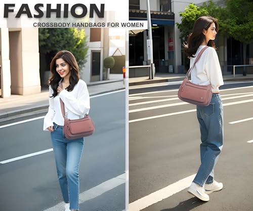 Image of Pealwel Casual Crossbody Bag with Anti Theft Pocket - Women Lightweight Water-Resistant Purse Bag