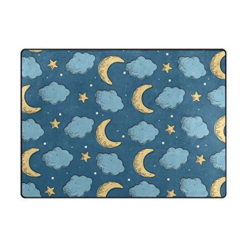 moon and stars nursery rug