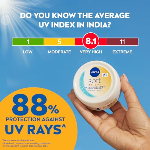Image of NIVEA Soft Daily UV Light Moisturising Cream with SPF-15, 300ml