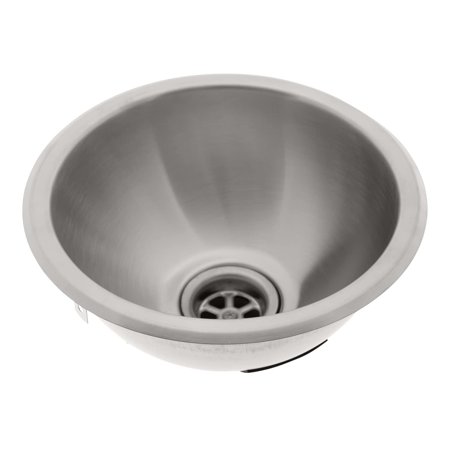 AMBASSADOR MARINE GRADE Half-Sphere 304 Stainless Steel Sink for Boat/RV/Camper – Brushed, 10-1/2" Dia. x 4-1/4" Deep (S26-1409-BR-W)
