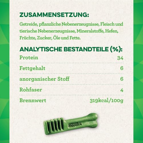 Greenies Dental Treats Original Medium – Zahnpflegesnacks für mittelgroße Hunde von 12-22 kg – Hundeleckerli zur täglichen Zahnreinigung – 1 x 340 g