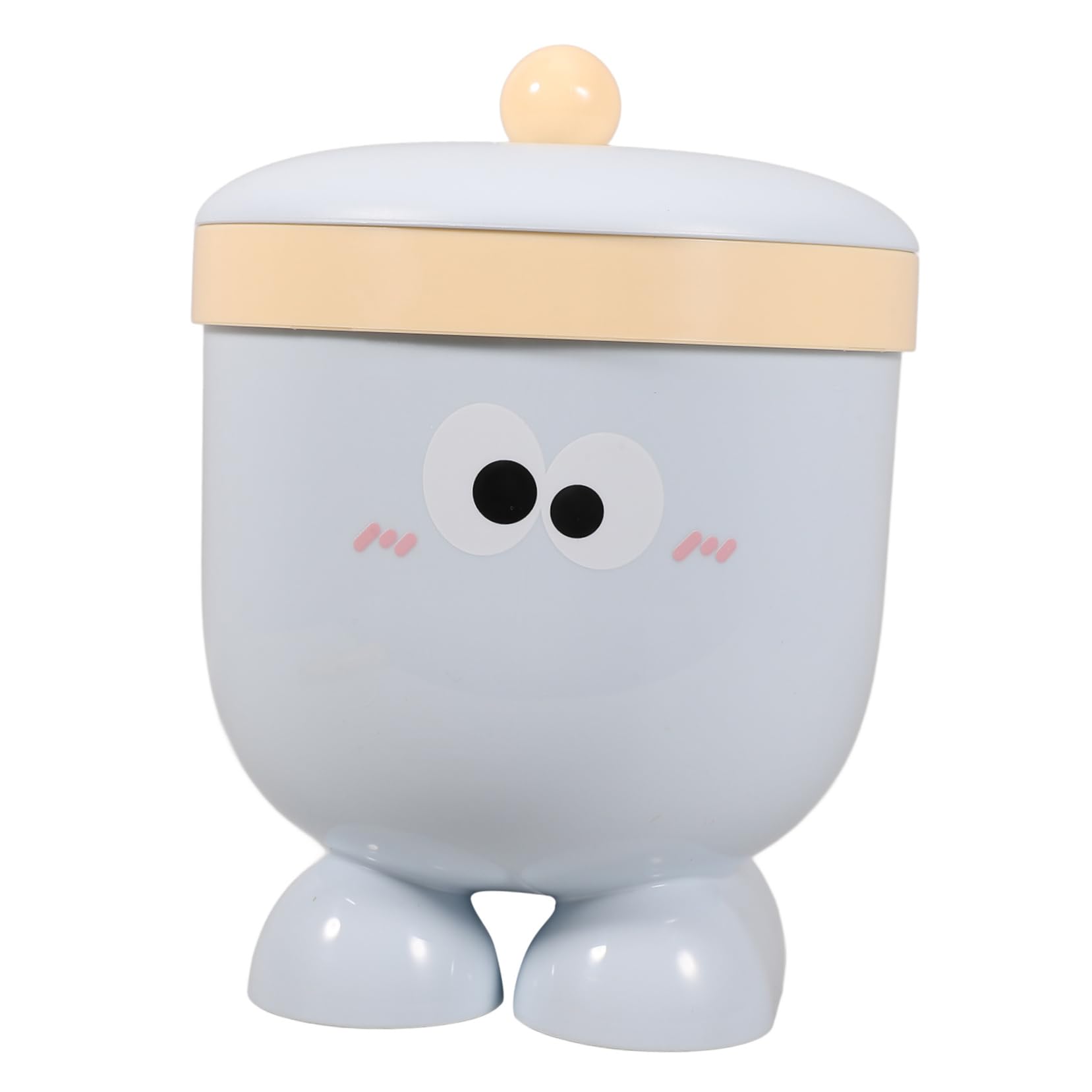 BCOATH Elegant Mini Desktop Trash Can with Lid Round Garbage Bin Recycling Bin Lid Small Trash Can for Office Study Dorm