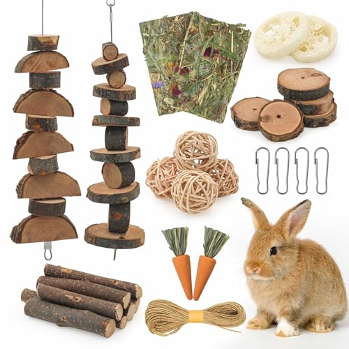 matafat Rabbit Toys, 30 Pcs DIY Rabbit Chew Toys Kit