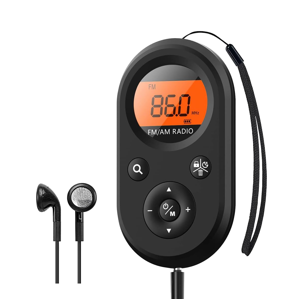 Radio Personal de Bolsillo Am/FM Radio Recargable con BateríA de Larga DuracióN, Auriculares EstéReo, Temporizador de Apagado
