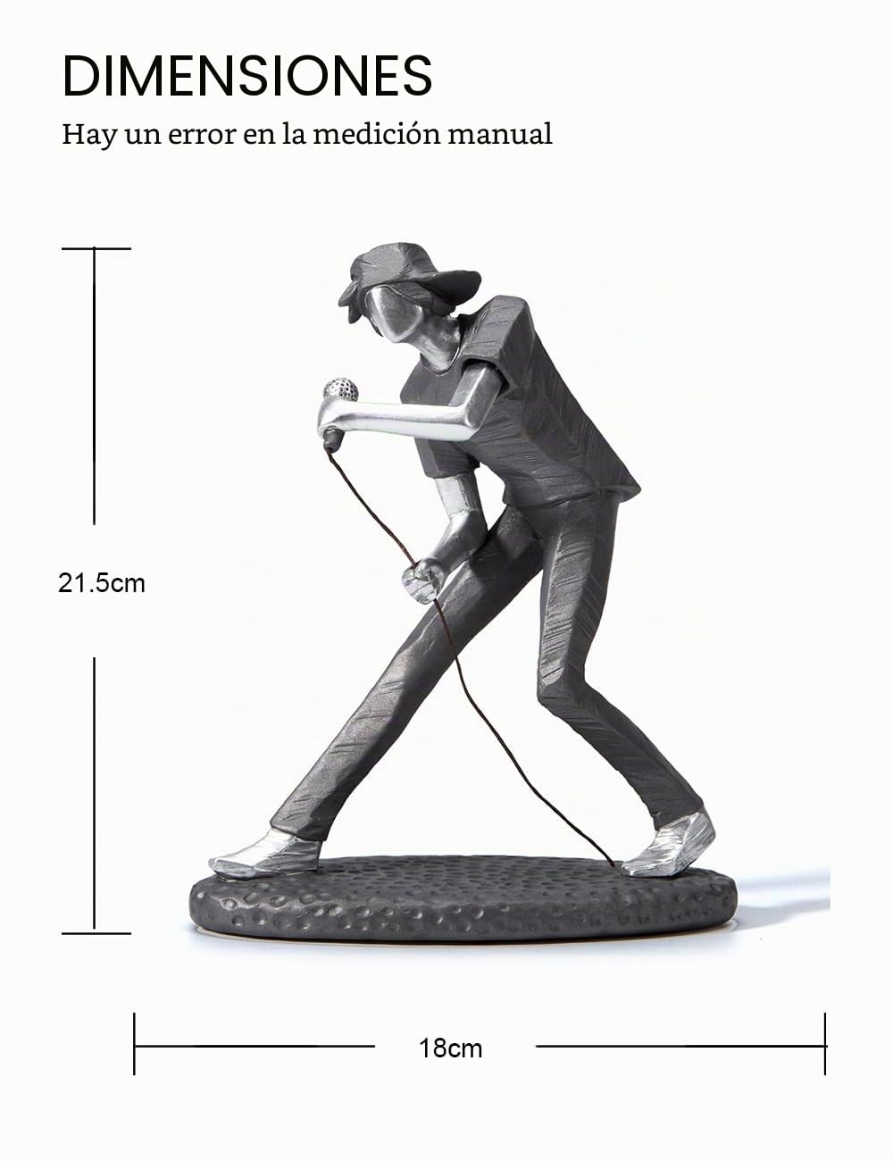 HAUCOZE Músico Estatua Figura Musical Regalo Decoración Modern Adorno Interior Arte Hogar Regalo para Salón Comedor Oficina Poliresina 22cm