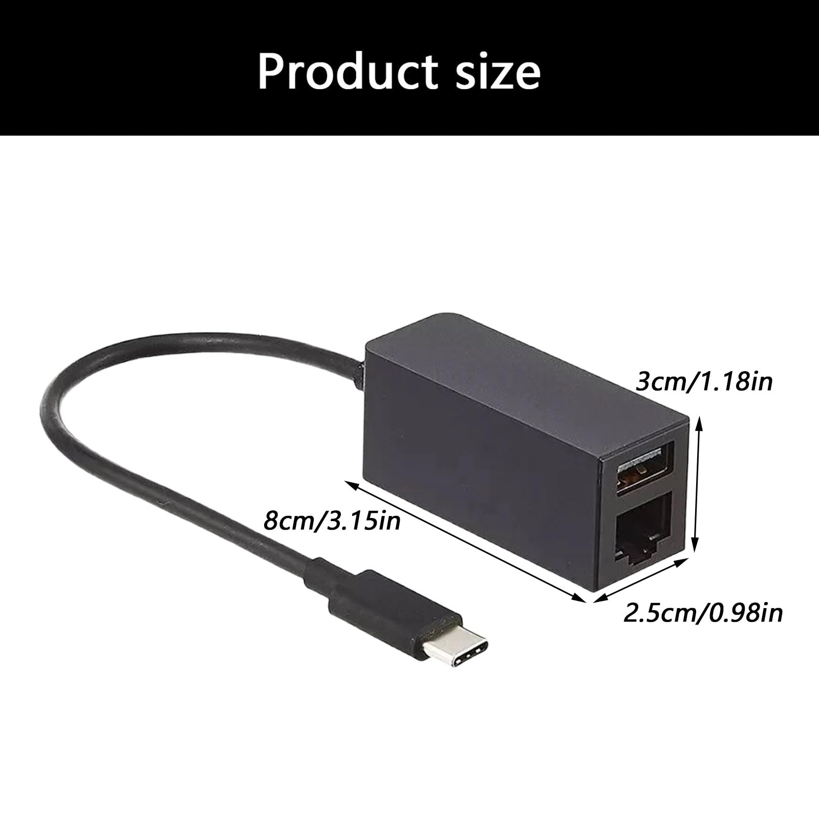 Adaptateur réseau universel de type C vers câble Ethernet 1000 Mbps avec USB 3.0 - Pas besoin de pilote pour plusieurs appareils - Adaptateur USB C avec Ethernet