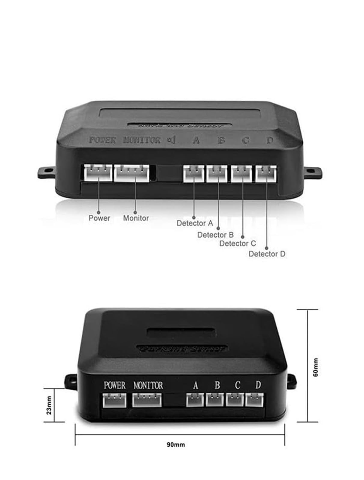 Kit Sensor Aparcamiento Radar Marcha Atrás Trasero para Coche Pantalla Digital Precisa Alarma Obstáculos Parktronic 4 Sensor De Aparcami(Rojo)