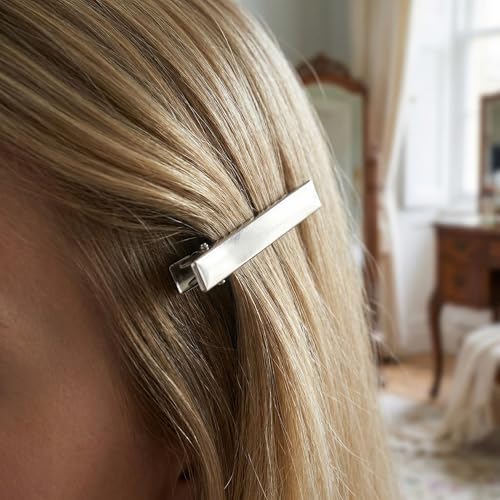 Pinzas de pelo tipo cocodrilo rectangulares de hierro para peluquerías 5