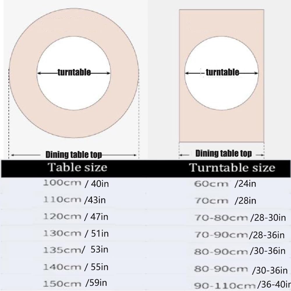 Grande Plateau Rotatif en Verre Trempé, 60 70 80 90 100cm Assiette De Service Rotative pour Table À Manger, Cuisine Restaurant Plateau Tournant, Pas Facile À Incliner(36 inch(90cm))