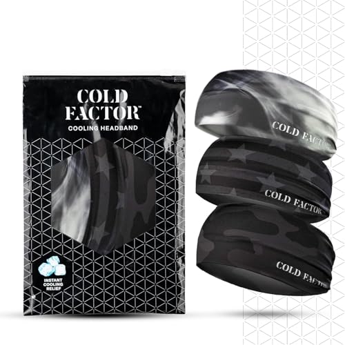 Image of COLD FACTOR Cooling Headband for Women and Men - UPF 50+ Advanced Evaporative Comfort, Instant Cooling Sweatband for Outdoor Sports, Fitness, Yoga, Hiking, Running, and Workout