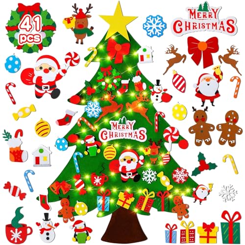 AQXONG Decorazione per Albero di Natale in Feltro Fai da te...