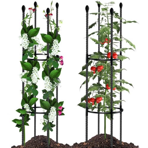 Tomato Cages for Garden Sturdy Metal Plant Stakes...