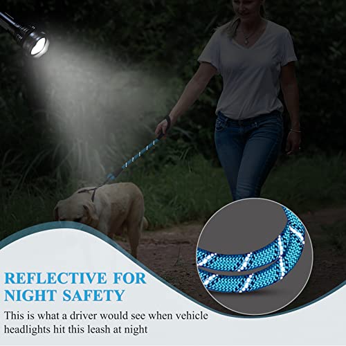 VIVAGLORY Hundeleine Kurz Closerok Kurzführer Hund, Hundeleine Leine mit Gepolstertem Griff & Schlaufe für Joggingleine Hausleine, Kurzführer & Kurzleine für Hunde, 61cm, Blau