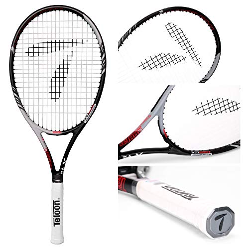 Image of Teloon Tennis Rackets for Adults 2 pcs Recreational -27 inch Tennis Racquet for Men and Women College Students Beginner Tennis Racket. (Black-Pink)