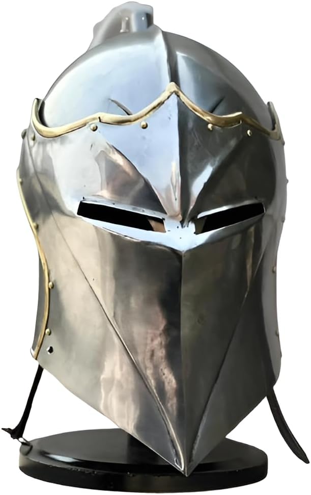 Medieval Gothic Sallet Helmet Steel Wearable Armor Helmet for Costume LARP Reenactment Handmade Adult Size 24 to 25 Inches Circumference