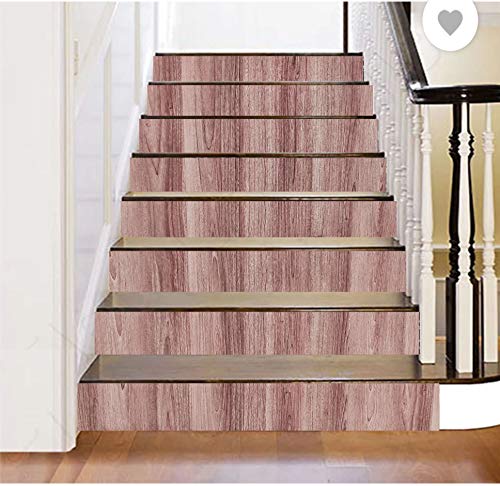 Image of ELTON Light Purple Brown Teak Wood Grain Textured Self Adhesive Almirah Skin - 48x72 Inch