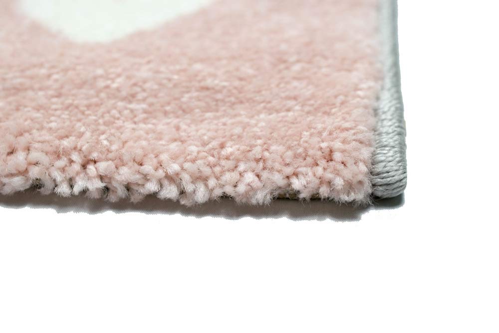 CARPETIA Tapis Enfants Tapis de Jeu Sirène Princesse Rose 120x170 cm