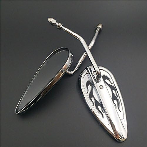 Miniatura 3 de NBX- Espejo de lágrima de aluminio cromado sin logo para Harley Sportster Dyna Fat Bob CVO FXDFSE