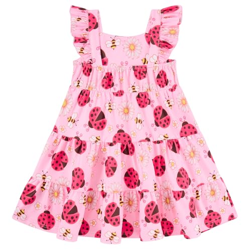 Image of Vieille Toddler Girls Summer Dress Ruffle Casual Beach Sundress 2-8 Years
