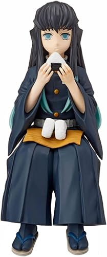 Miniatura 1 de Figuras de acción de Demon Slayer de anime posa sentada comiendo bolas de arroz figura de juguete modelo Tokitou-Muichiro