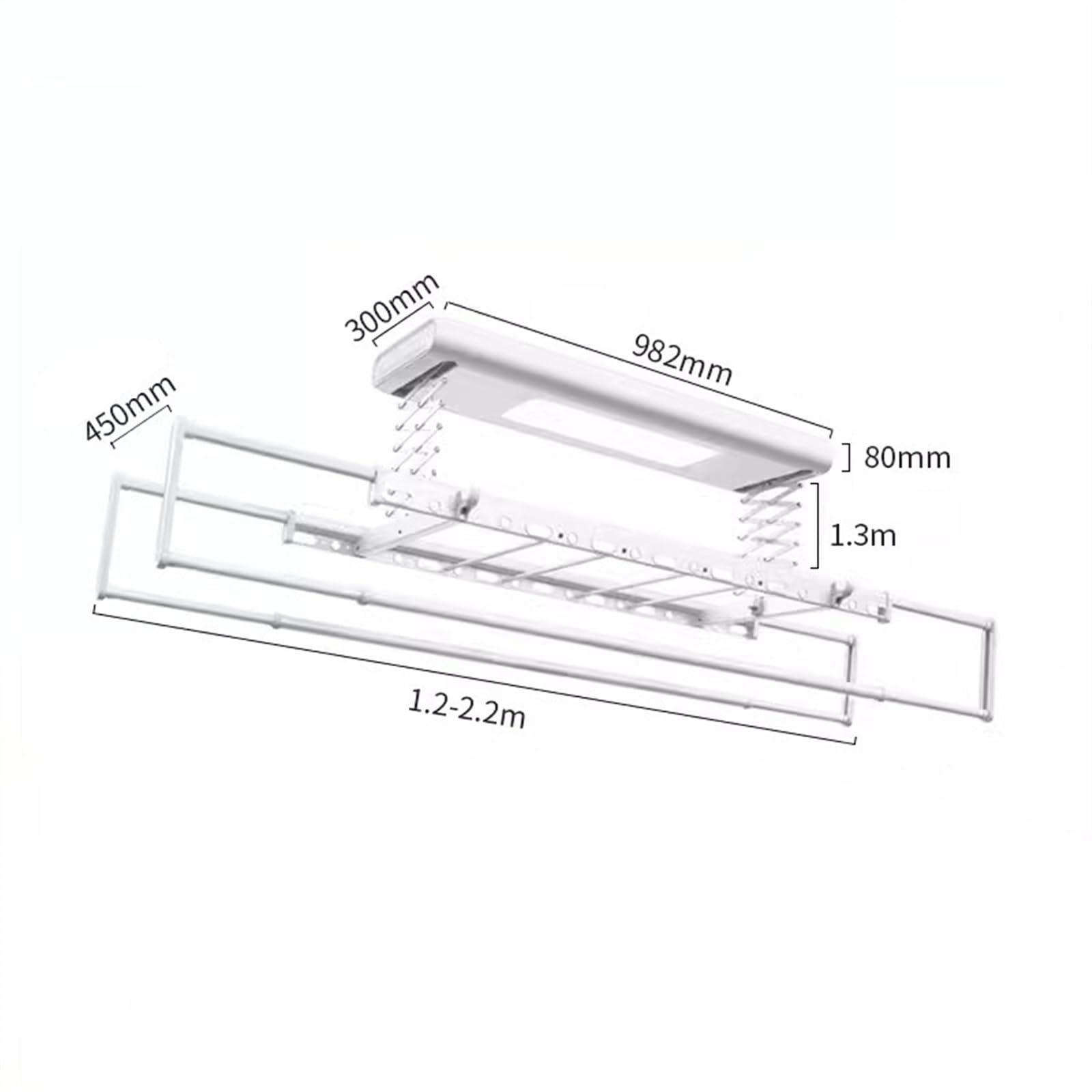 Stendino Appendiabiti Elettrico Sollevamento remoto Appendiabiti telescopico Automatico for Uso Domestico Appendiabiti for Balcone Interno Stendibiancheria da Interno