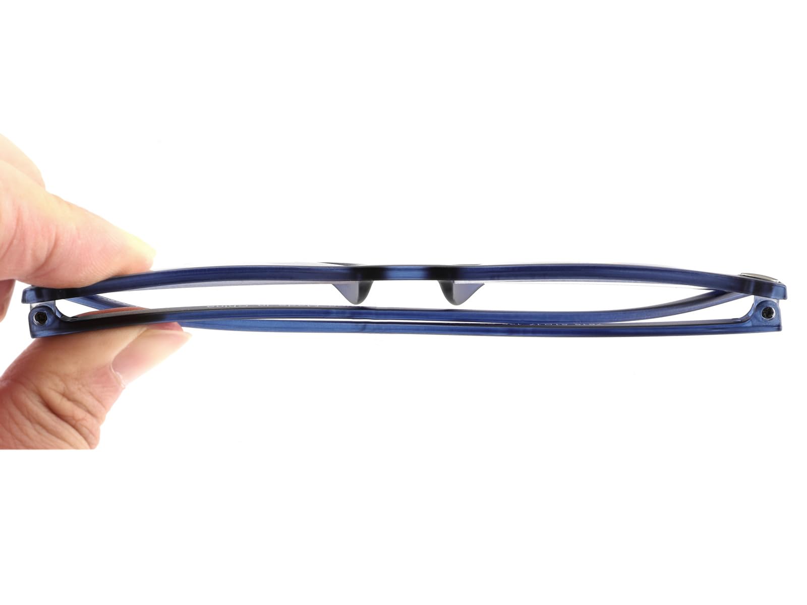 Yogo Vision Ultra Thin Lightweight Reading Glasses Men Women Stylish & Featherlight Frame With Clear Storage Case 2 Pack (Black, Navy +1.75)