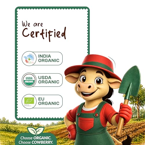 Image of COWBERRY Organic Khapli Wheat Atta 1kg | Lab-Tested for 252+ | 100% Certified Organic | Stone Ground | High in Fibre | NPOP, USDA & EU Certified