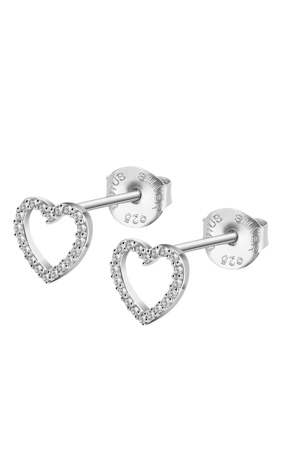 LOTUS SILVER Pendientes LP3670-4/1 Moments Plata Corazón Circonitas engastadas Mujer