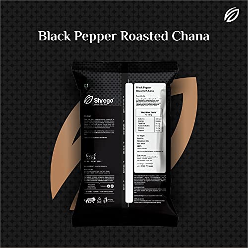 Image of Shrego Black Pepper Roasted Chana, Snack and Namkeen, Vacuum Packed (300 GM)