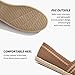 BABUDOG Womens Espadrilles Breathable Flats Shoes Mesh Slip on Loafers Soft White Flats(Brown.US7)