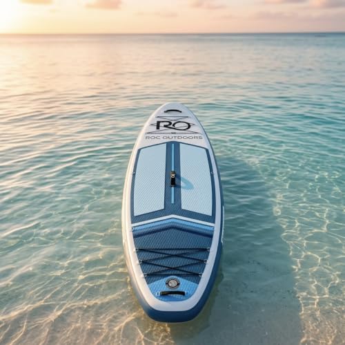 Image of Roc Inflatable Stand Up Paddle Board 10' 6 inch with Premium SUP Paddle Board Accessories, Wide Stable Design, Non-Slip Comfort Deck for Youth & Adults