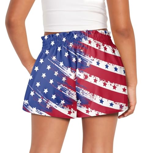 Shorts for Girls 3-16Y Athletic Shorts Summer High Waist Running Shorts Soft Dance Yoga Shorts with Pockets2