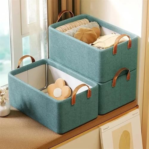 Panier de rangement en tissu x10 beige type tiroir pliable