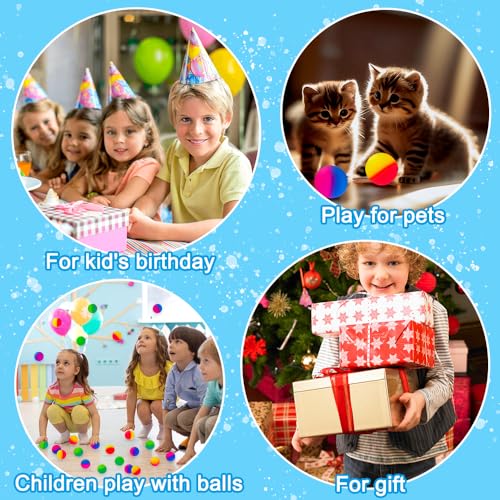 image for JOICEE 30pcs Bouncy Balls for Kids,32mm Rubber High Bouncing Balls in 