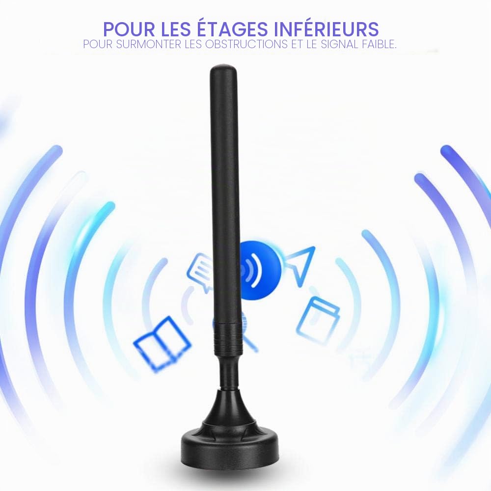 Amplificateur d'Antenne FM 85-112 MHz, Gain Élevé 25 DB, Haute Sensibilité USB pour Signal Faible et Obstacles