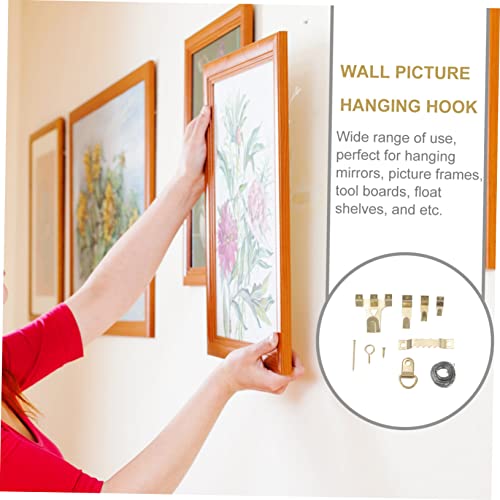 Image of Picture Hanging Kit 220 Pcs Set Picture Hanger Nails Hooks Drywall Hangers Wall Brackets for Hanging