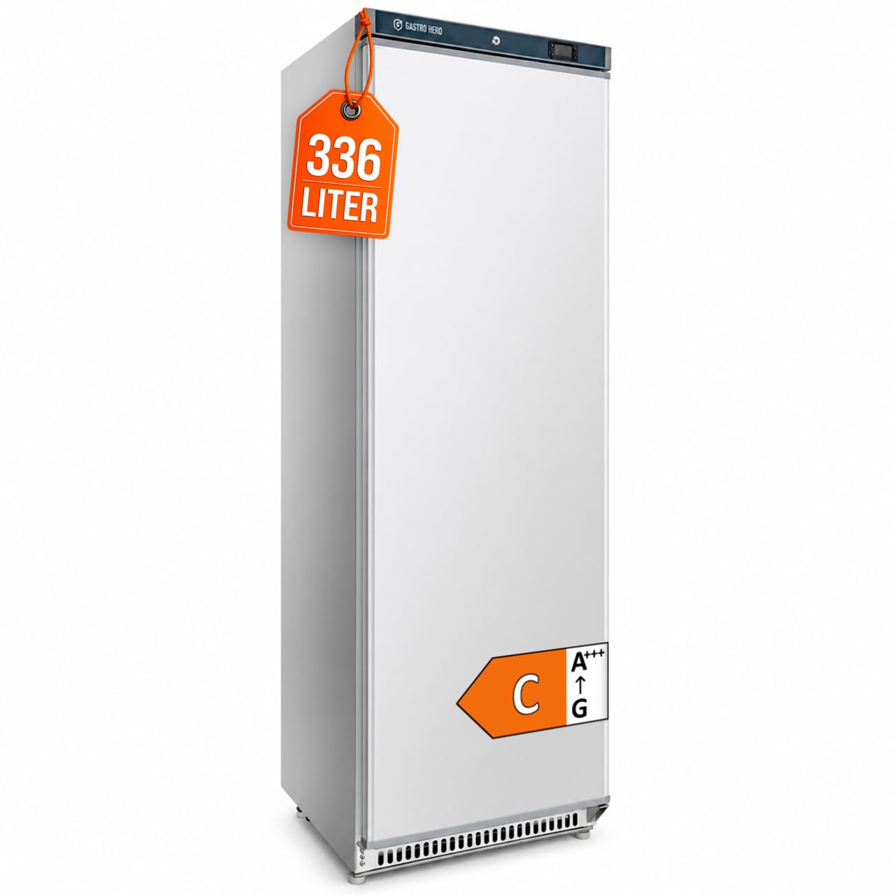 GastroHero Lagerkühlschrank 336 L, 5 Böden, Weiß LKSE400