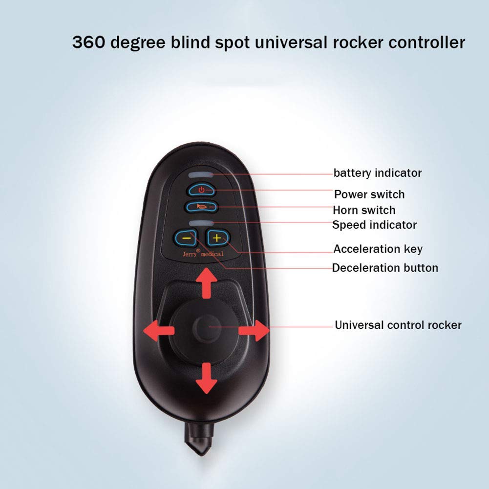 Sedia a rotelle elettrica, Sedia a rotelle Portatile Pieghevole Completamente Automatica Intelligente, Motore per disabili 250W24V20AH Batteria al Piombo, commutazione Doppia Modal