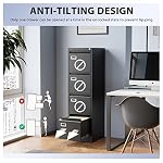 4 Drawer File Cabinet, Filing Cabinets for Home Office, Metal Vertical File Storage Cabinet with Lock, Locking File Cabinet for A4 Legal/Letter, 15" W x 17.7" D x 50.1" H, Assembly Required - Image 4