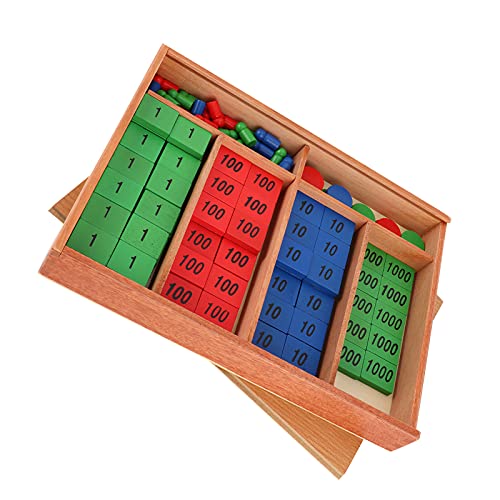 Sellos de madera para niños: juego educativo de matemáticas y lógica de 8,5x1,4x11,3 cm