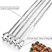 FANSIR Kebab Skewers, Set of 10 Stainless Steel BBQ Grilling Skewers Flat Reusable Metal Skewer Sticks for BBQ, Cocktail, Shish Kabob, Party Essentials, 38cm