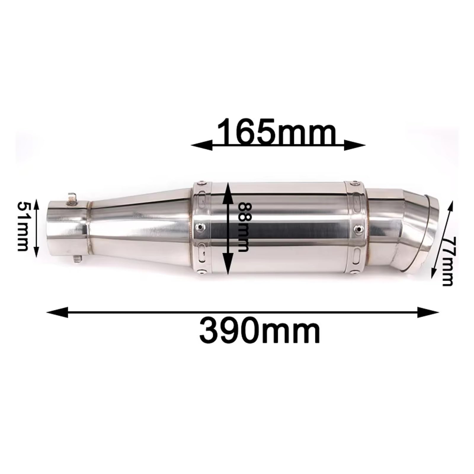 silencioso escape moto Para Z900 Para R3 Para R25 Para MT07 Para MT09 | Para R1 para Z400 para Z650 51MM escape Universal de motocicleta silenciador de escape Inox